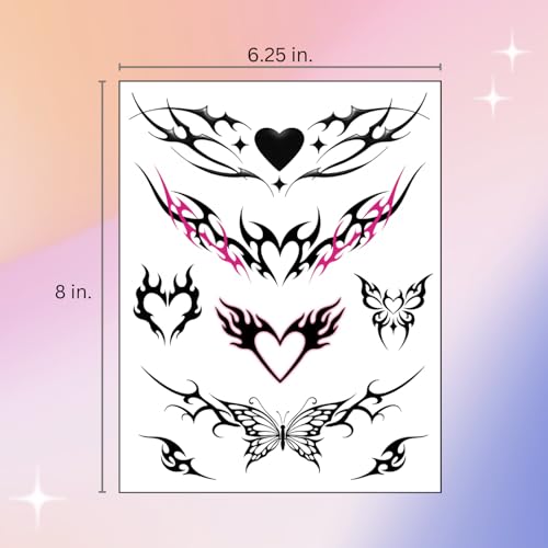 Y2K Tramp Stamp Temporary Tattoos | Waterproof Fake Tats