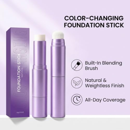 2-in-1 Color Changing Foundation Stick with Brush