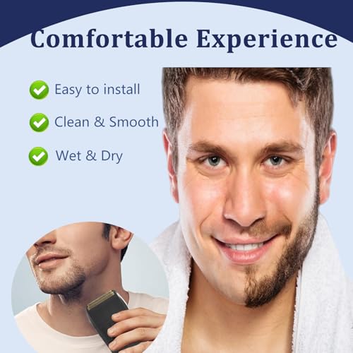 1-Pack Professional Replacement Foil & Cutter Bar Compatible with Wahl Shaver ? Fit for 7031-100 & 7043-100 Models, Super Close Shave, Black (5 Star Series Finale)