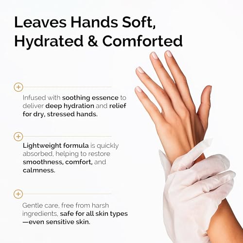 DLUX Professional Protein Moisturizing Hand Mask Gloves for Dry Hands