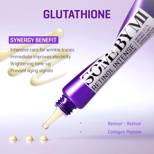 SOME BY MI Retinol Intense Advanced Triple Action Eye Cream ? Pack of 2 ? Korean Retinol Under Eye Cream Anti Aging for Fine Lines ? Brightens Dark Circles & Smooths Skin Texture ? Korean Skin Care