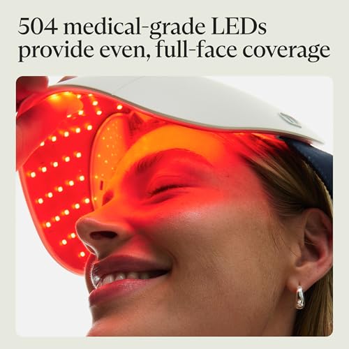 TheraFace Glo LED Face Mask - Red/Blue Light Therapy & Scalp Massage