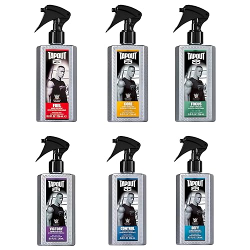 Tapout Body Spray for Men 6-Pack Gift Set – 8 oz Each