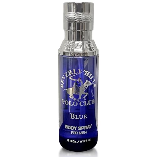 Beverly Hills Polo Club Blue Body Spray for Men, 6oz