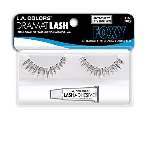 L.A. COLORS Dramatilash Lash Deluxe False Eyelash Kit, Foxy CBEL950A
