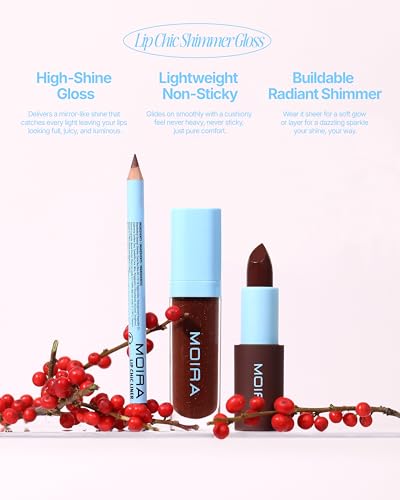 Moira Lip Chic Shimmer Gloss 001 XOXO - Hydrating Vegan Lip Gloss