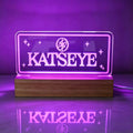 7-Color LED Neon Night Light with USB & Wood Base
