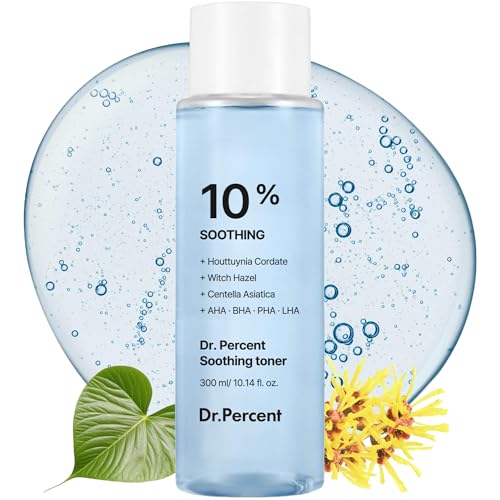 Soothing 10% Toner ? Instant Calming Toner with CICA & Heartleaf, Redness Relief, Cooling & Hydration, Strengthens Skin Barrier for Sensitive, Acne-Prone Skin, Korean Skincare, 10.14 fl oz