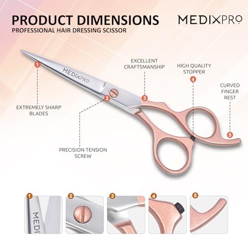 Professional Hair Cutting Scissors 6.5" Stainless Steel Barber Shears