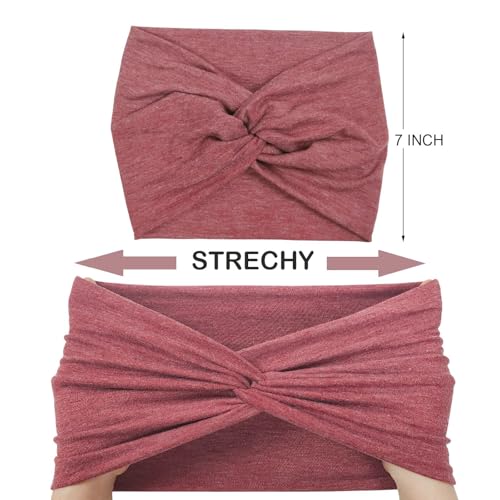 Extra Wide Headbands for Women, 6 Pack - Twisted Knot