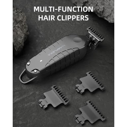 Professional Hair/Beard Trimmer for Men, USB-C Rechargeable Hair Trimmer for Men with Stainless Steel Blades, Zero Gapped Hair Clippers for Barber, Cordless Rechargeable Hair Clippers