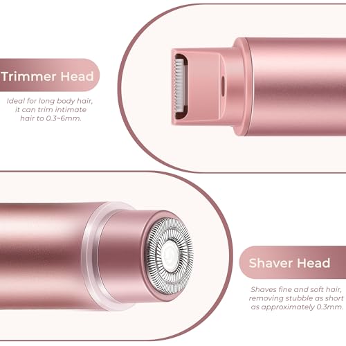 Pink 2-in-1 Bikini Trimmer & Electric Razor for Women - Waterproof Dual-Head Design