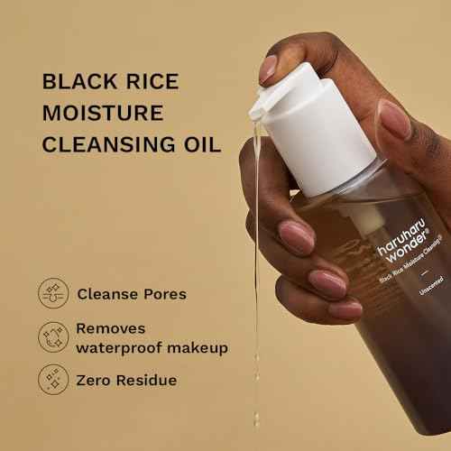 HARUHARU wonder Black Rice Moisture Cleansing Oil, 5.1 fl oz, Double Cleansing, Daily Makeup remover, Pore Oil Cleanser, Korean Skincare for sensitive, normal and Oily Skin
