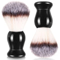 2 Pack Men Shaving Brush,Wet Shave Using Cream & Soap Synthetic Hair Tool with Hard Wood Handle Synthetic Travel Paint Brush for Men Valentine Gifts Hair Salon Tool Home(Black,Classic)