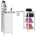LIVEHOM Manicure Table with Dust Collector & Power Outlets