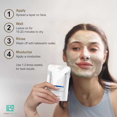 Juman Tea Tree Face Mask | Ideal for Oily Skin & Acne | Purifying Dead Sea Mask | Purify and Hydrates | Face Mask for Oily and Acne Prone Skin | SLS & Paraben Free | 50g (Pack of 1)