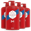 Old Spice Refreshing 2-in-1 Body & Face Wash for Men, High Endurance, 3X Defense, 24/7 Shower Fresh with Lasting Scent, Crisp Scent, 33.4 oz (Pack of 4)