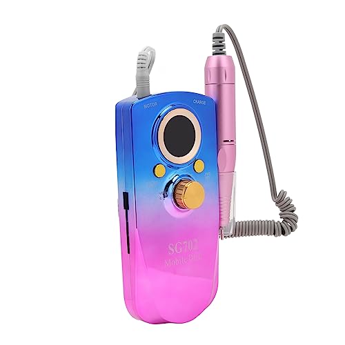35000RPM Nail Drill, Portable Nail Drill Machine for Grinding and Polishing 100-240V CW CCW Adjustable Rotation Speed for Nail Salon (US Plug)