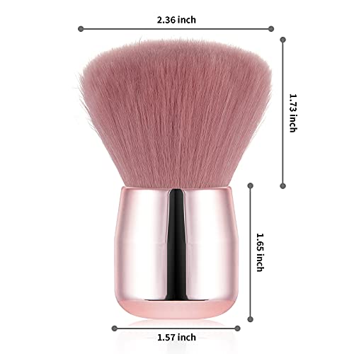 Vaincre Soft Mushroom Nail Dust Brush for Acrylic Nails & Makeup - Pink