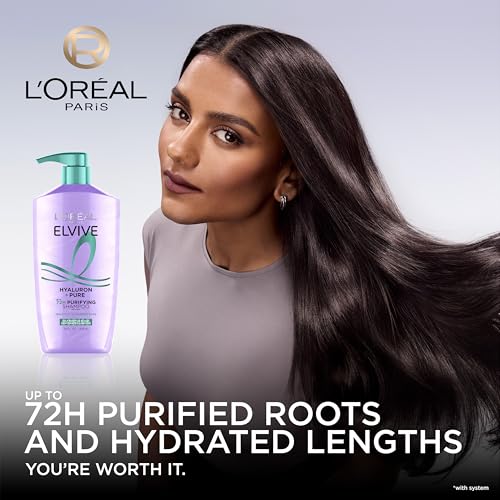 L'Oreal Paris Elvive Hyaluron + Pure Shampoo & Conditioner Set, 56 Fl Oz