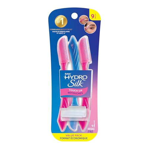 Schick Hydro Silk Dermaplaning Razor 9ct - Eyebrow & Peach Fuzz Remover