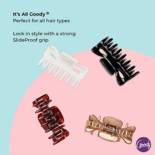Neutrals Medium Claw Hair Clips - 4 Pack, Secure Grip, Versatile Hair Accessories for All Hair Types