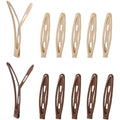 Metal Snap Hair Clips Set of 16 - Non-Slip Barrettes