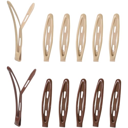 Metal Snap Hair Clips Set of 16 - Non-Slip Barrettes