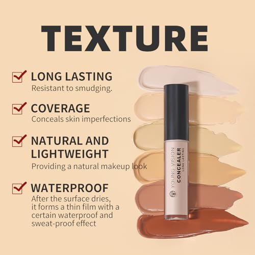 Full Coverage Liquid Concealer Light Medium | Waterproof & Long-Lasting