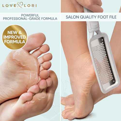 Foot Callus Remover Kit - Foot File & Callus Gel Feet Scrubber Dead Skin Scraper Bundle, 6oz