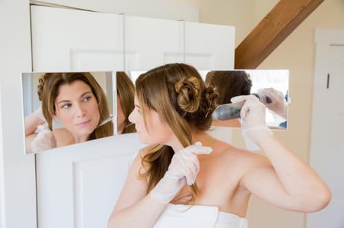 Portable Tri-Fold Mirror for Hair Styling, Makeup & Grooming