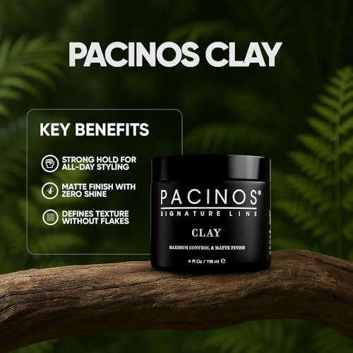 Pacinos Signature Clay Hair Paste - Firm Hold Styling Wax 4oz