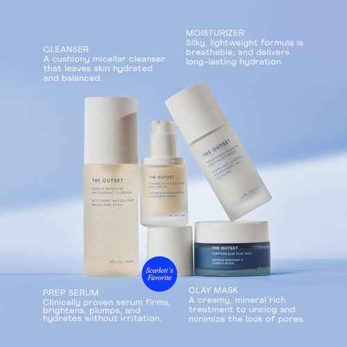 The Outset The Ritual Reset Skincare Kit ? Cleanser, Serum, Moisturizer & Barrier Balm ? Hydrating, Gentle & Fragrance-Free Routine ? Vegan, Gluten-Free, Sensitive Skin Safe