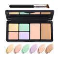 PPPanYiDi 6-Color Correcting Concealer Palette with Brush – Waterproof Full Coverage Makeup Kit #01