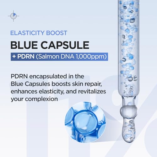 P.CALM Blue Capsule 11 Serum ? PDRN & Caffeine for Intense Moisture, Plumping Effect, Elasticity, and Radiant Skin, Korean PDRN Serum (30ml / 1.01 fl.oz)