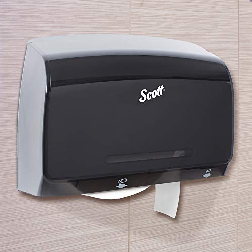 Kimberly-Clark Scott Pro MOD Jumbo Roll (JRT) Coreless Toilet Paper Dispenser (34831), 14.13¡± x 13.39¡± x 5.87¡±, Smoke / Black