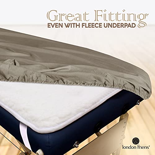 LONDON LINENS Microfiber Massage Table Sheets Set - 3 Piece