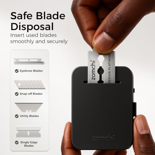 Razor Blade Bank for Used Double Edge Blades - Matte Black