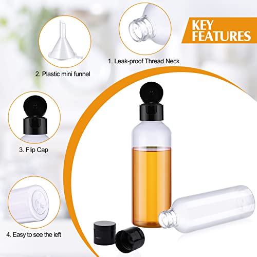 Nuenen 50 Pcs 3.4 oz TSA Approved Travel Bottles with Flip Cap