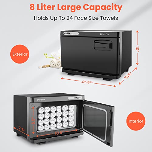 TASALON 8L Hot Towel Warmer Cabinet for Spa & Salon