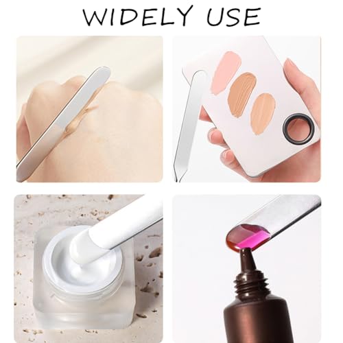 Stainless Steel Makeup Spatula 6-Pack - Foundation Mixer Tool