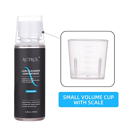 ACTROL Eyelash Cleanser Concentrate 100ml - Professional Lash Shampoo
