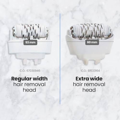 Braun Replacement Hair Removal Head 67030946 Compatible with Braun Silkepil 7 Xpressive Pro and Braun Silk Epil 5, White