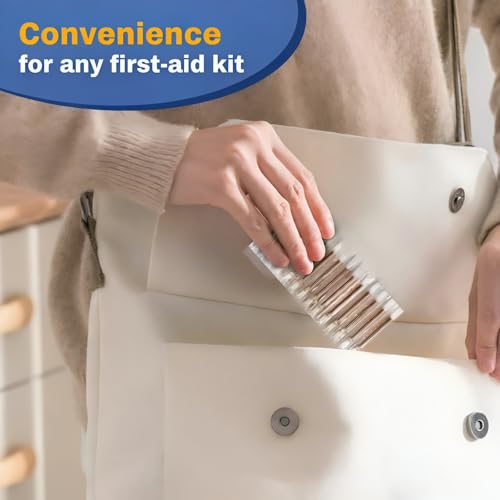 Glirops 200 Count Povidone Iodine Swabsticks – Snap-to-Activate 10% Iodine Wound/Nasal Care, Individually Wrapped in Reusable Case