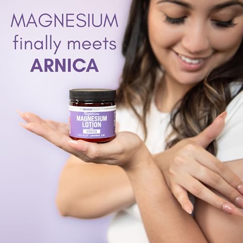 Nighttime Magnesium Lotion for Kids - with Arnica ? Soothing Relief & Relaxation, Highly Concentrated Magnesium for Muscles ? Apply to Legs or Feet Before Bed ? Skin-Friendly for Babies and Kids
