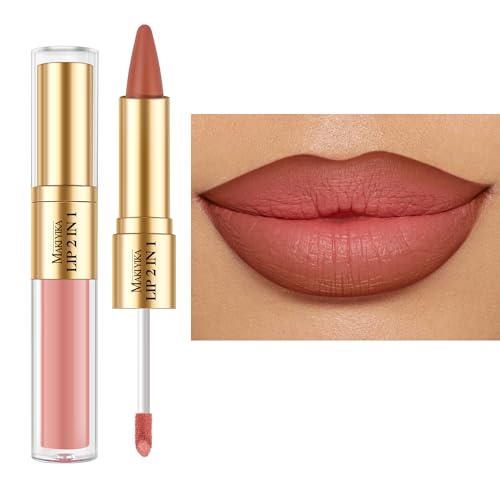 MAKI YIKA Brown Lip Liner & Pink Matte Liquid Lipstick Set