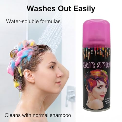Toner Depot Temporary Hair Color Spray - Vibrant, Fast-Drying, Non-Sticky, 6 Colors, 4oz