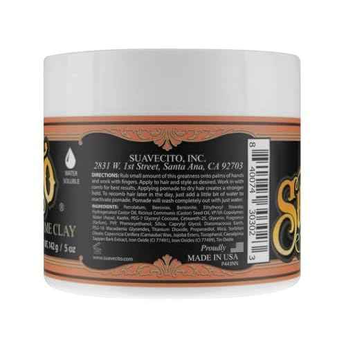 Suavecito Pomade Firme Clay - Strong Hold Hair Clay For Men - Low Shine Matte For Natural Texture Hairstyles