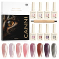 CANNI Cat Eye Gel Nail Polish Set - 8 x 9ml Magnetic Shimmer Colors