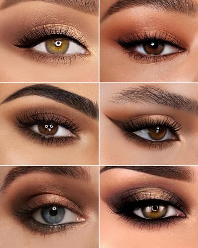 HOOMUSS Brown Eyeshadow Palette Matte 8Color, Neutral Naked Nude Eye Shadow for Latte Makeup, Warm Brown Shimmery Eye Looks, Long Lasting & Pigmented (Naked)